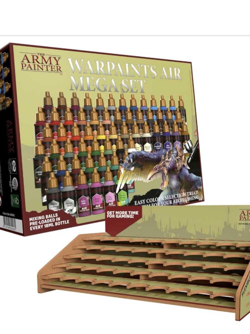 The Army Painter, Warpaints Air Mega Set Combo: 60 pre-diluted 18ml acrylic airb